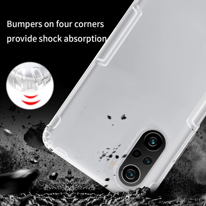 Redmi K40 K40pro Poco F3 MI 11X Pro Ốp lưng chính hãng Nillkin sống sốc trong suốt bảo vệ camera Chống ố vàng sạch đẹp