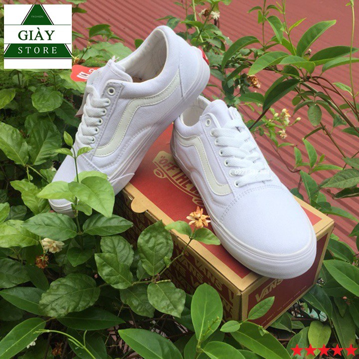 Giày Vans | Sneaker Nam Nữ Old Skool Trắng Fulll