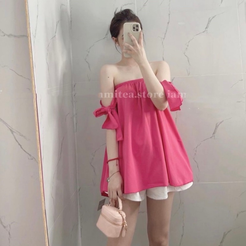 ÁO TRỄ VAI TAY CỘT- ÁO TRỄ VAI TAY NGẮN DÁNG RỘNG, CHIZISHOP