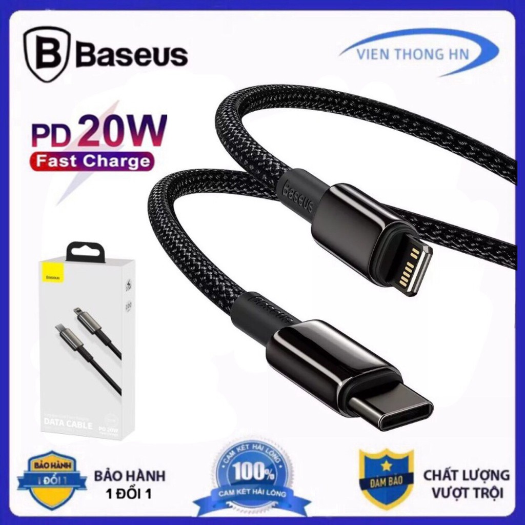 Dây sạc nhanh iphone 20W pd Baseus - Cáp type c to lightning cho ip 13 12 pro 11 x xs max ... vienthonghn