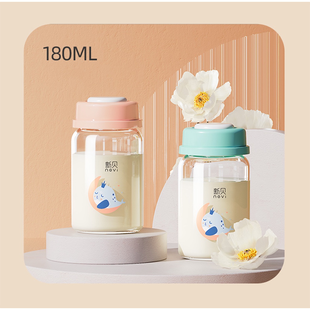 Bình trữ sữa NEVI thuỷ tinh dung tích 150ML -180ML