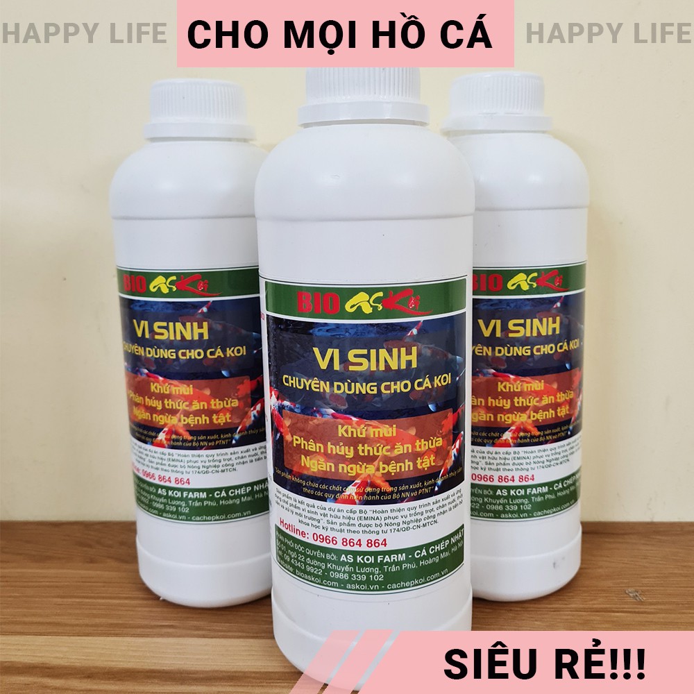 [COMBO 3 CHAI] BIO ASKOI - Vi sinh hồ cá Koi, bể cá hồ cá cảnh, thủy sinh - Công nghệ Nhật Bản - 1000ml