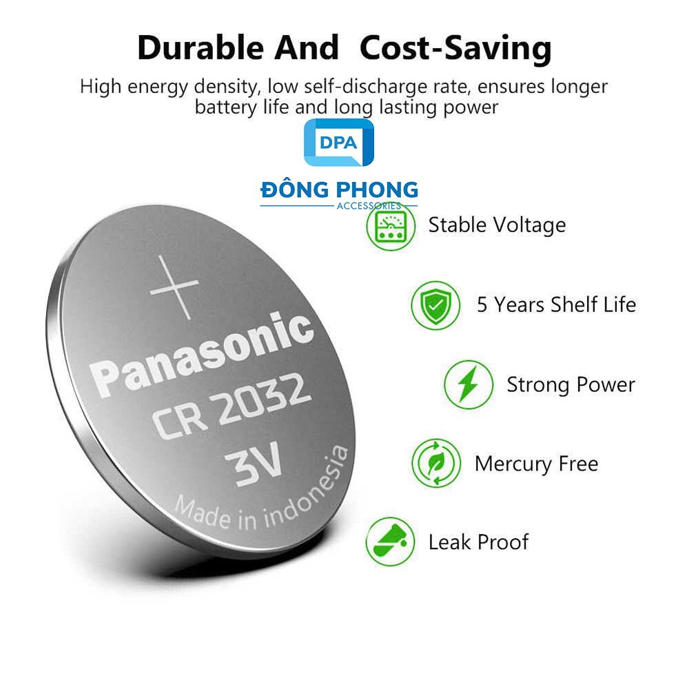 Pin Panasonic Cmos CR2032 Lithium 3V Chính Hãng