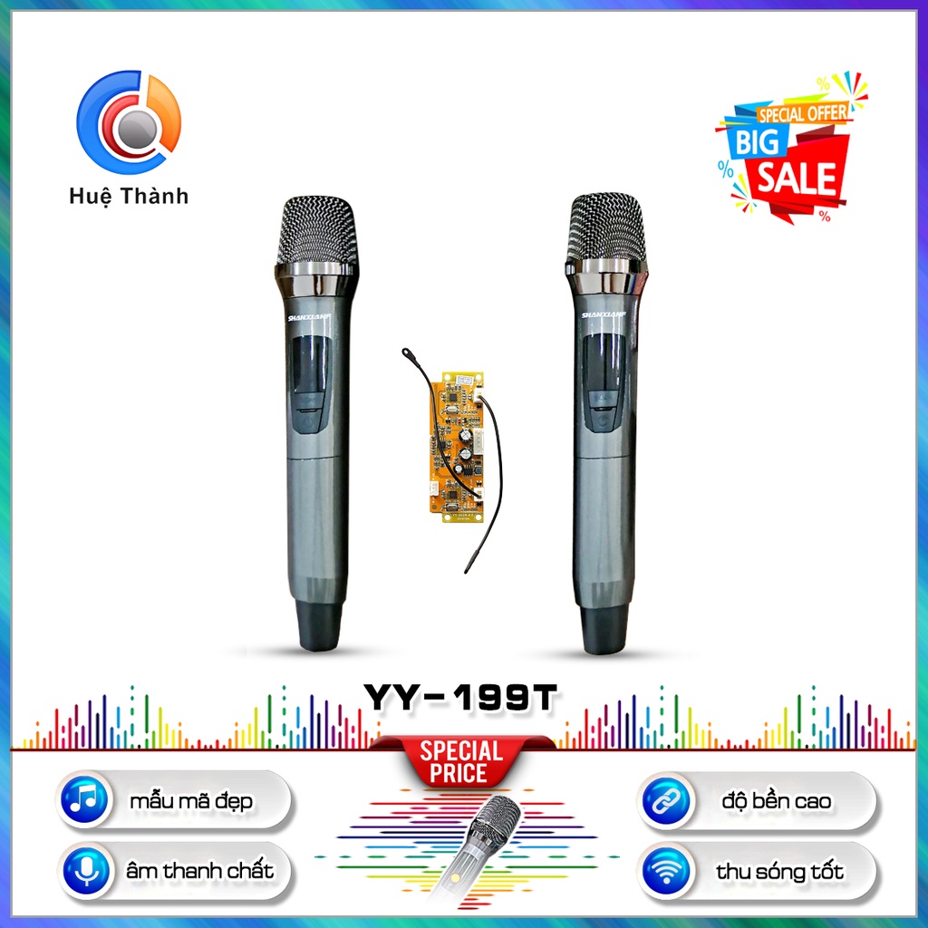 YY-199T, Micro Không Dây (02 mic ) - MICRO LOA KÉO UHF