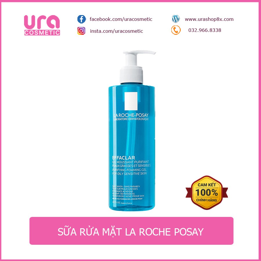 Sữa rửa mặt Laroche posay  400ml - Sữa rửa mặt cho da nhạy cảm, da mụn 400ml