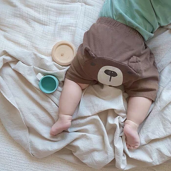 quần đùi trẻ em , quần short bé trai bé gái đũi mặc hè cho bé thanh hằng baby 5 - 13 Kg