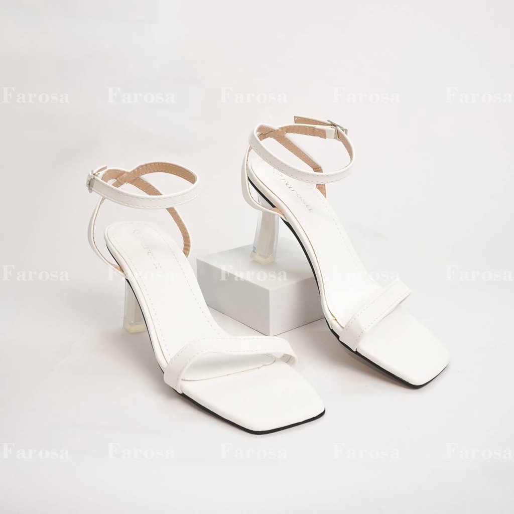 Giày nữ Sandal cao gót 7p FAROSA - T21 giày sandal nữ quai mảnh gót lõi sơn siêu đẹp
