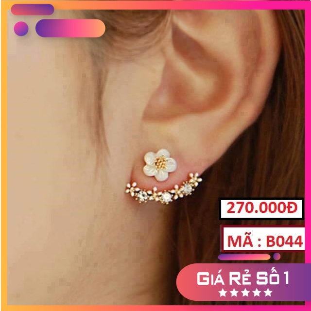Bông Tai Hàn Quốc Mạ Vàng 18K Cao Cấp