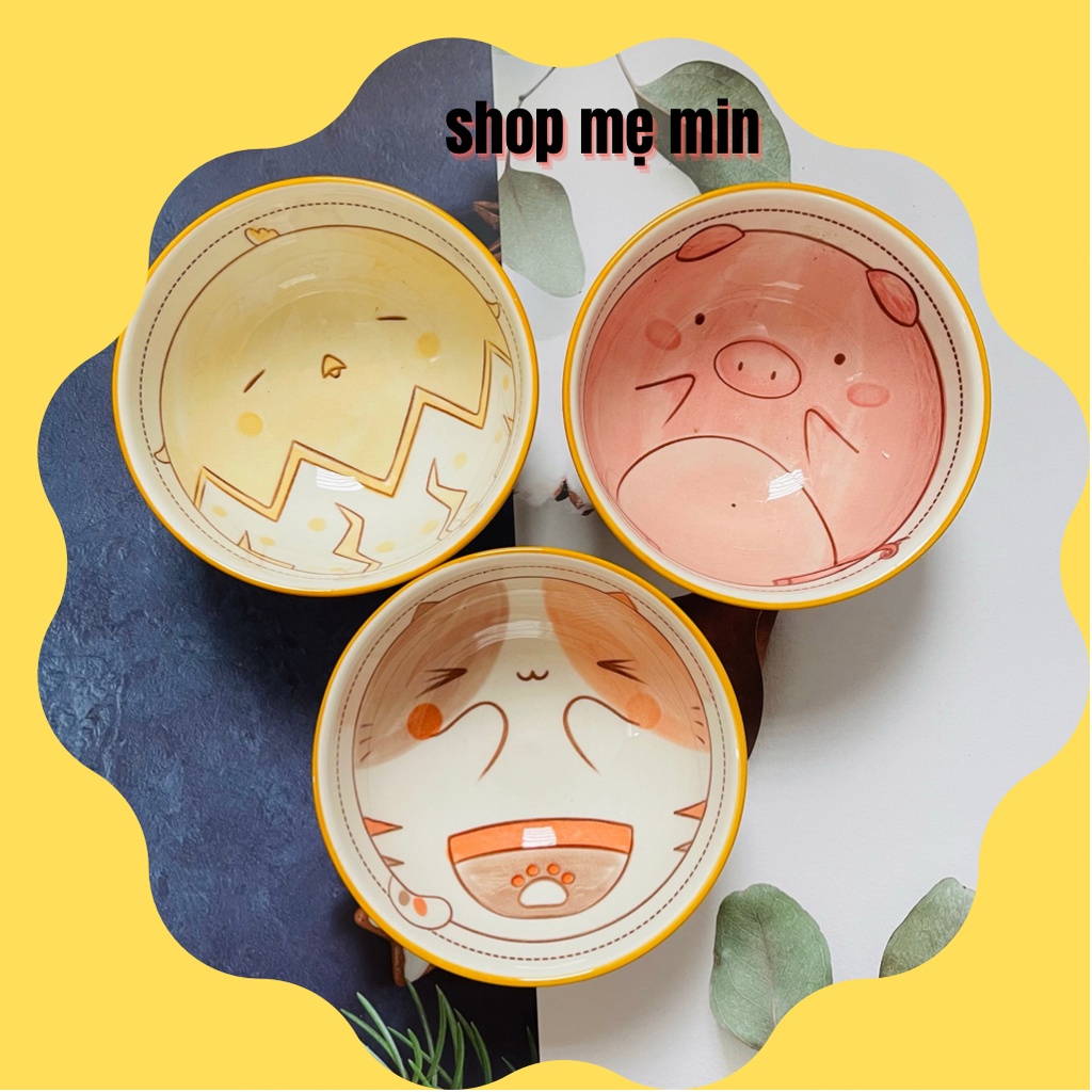 ￼Bát tròn sứ to ăn dặm cho bé, bát ăn cơm gia đình- ăn dặm kiểu nhật