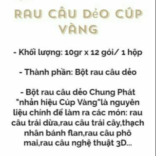 Bột rau câu dẻo Chung Phát 10gram