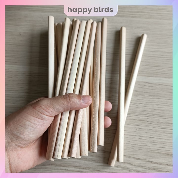 Bút chì HB gỗ ghi chép vẽ chân dung thân gỗ trơn thô thân thiện với môi trường - The Happy Birds