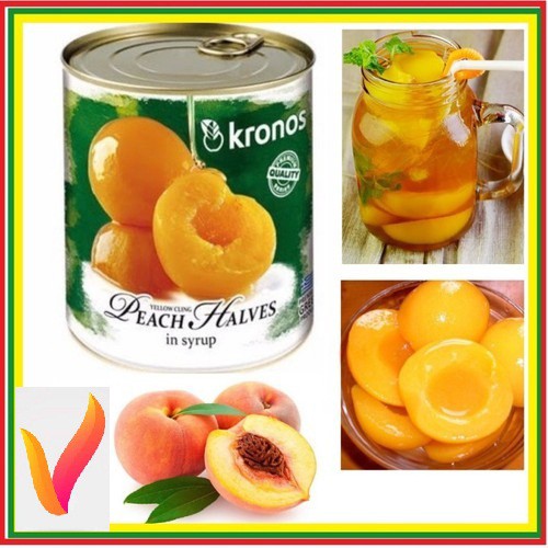 đào ngâm kronos 820g đào miếng (1170)
