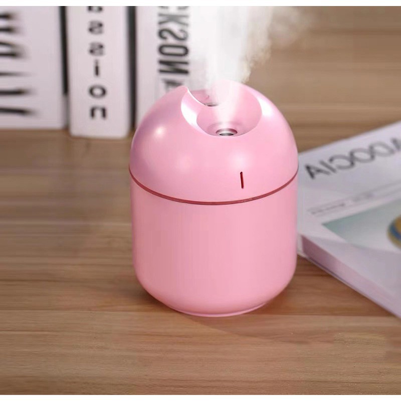 Máy tạo độ ẩm mini 220ml sạc USB khuếch tán tinh dầu có đèn led đổi 7 màu cho nhà và văn phòng