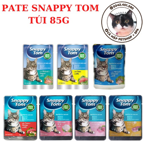 Pate cho mèo Snappy Tom, Pate dinh dưỡng cho mèo Snappy Tom túi 85gr