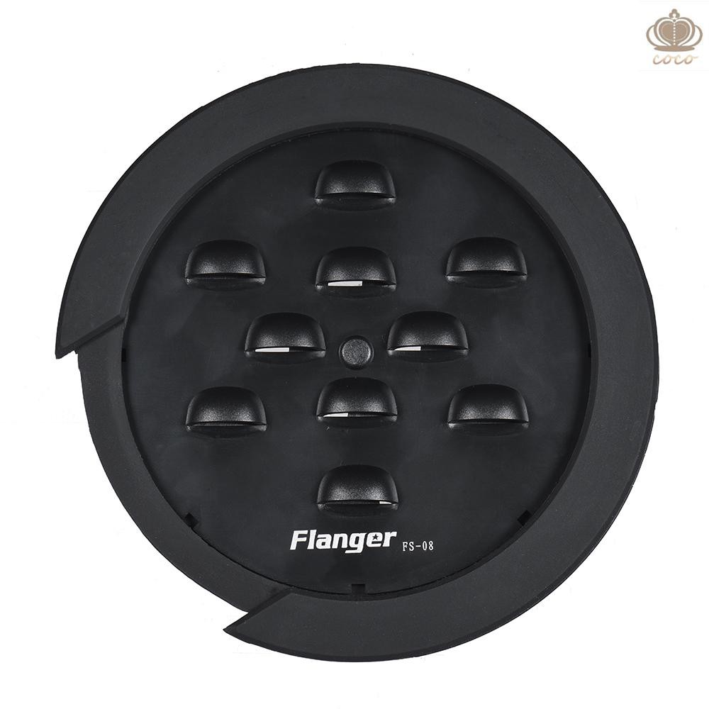 Coco* Flanger FS-08 Guitar Soundhole Sound Hole Cover Block Feedback Buffer Black for EQ Acoustic Folk Gui