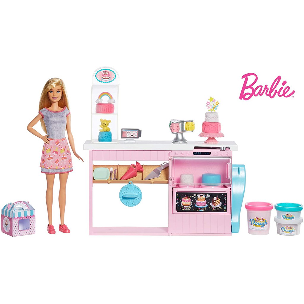 Barbie Búp Bê Barbie Trang Trí Bánh Cake Decorating Playset