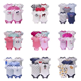 Sét 5 body suit xuất Mỹ cộc tay cho bé