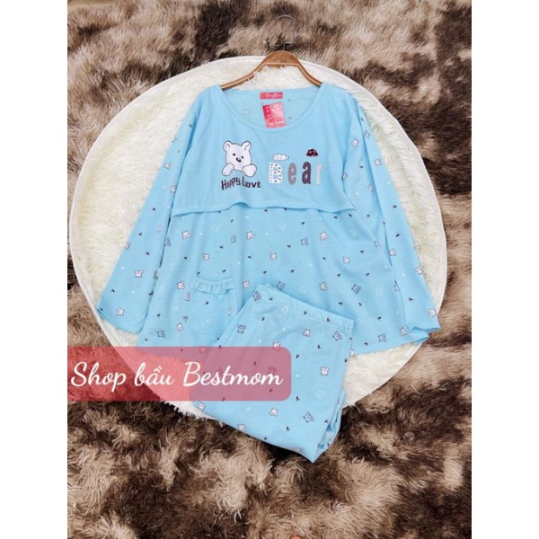 BỘ ĐỒ BẦU VÀ SAU SINH 2 IN1 CHẤT COTTON 100% BIGSIZE ĐẾN 100KG