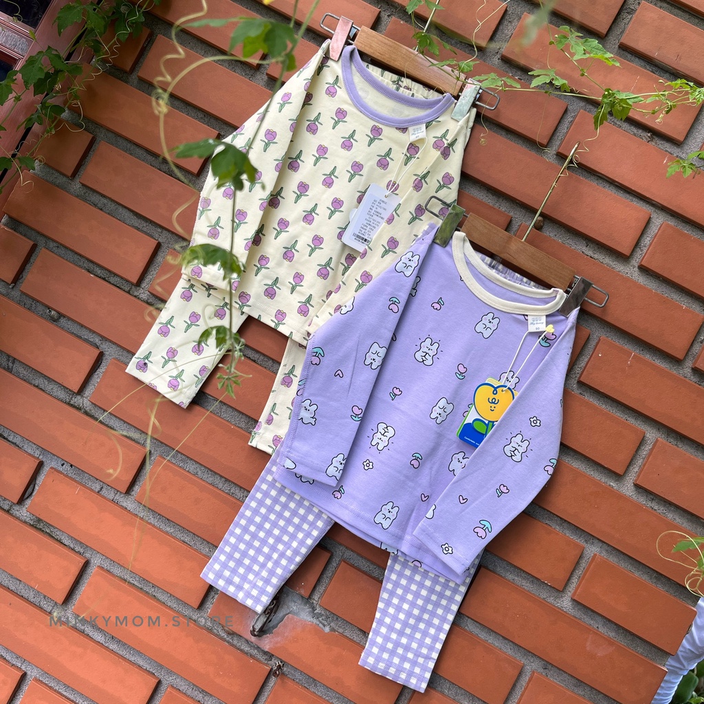 [HeyHoney] BỘ DÀI TAY COTTON HOẠ TIẾT SIÊU XINH CHO BÉ YÊU