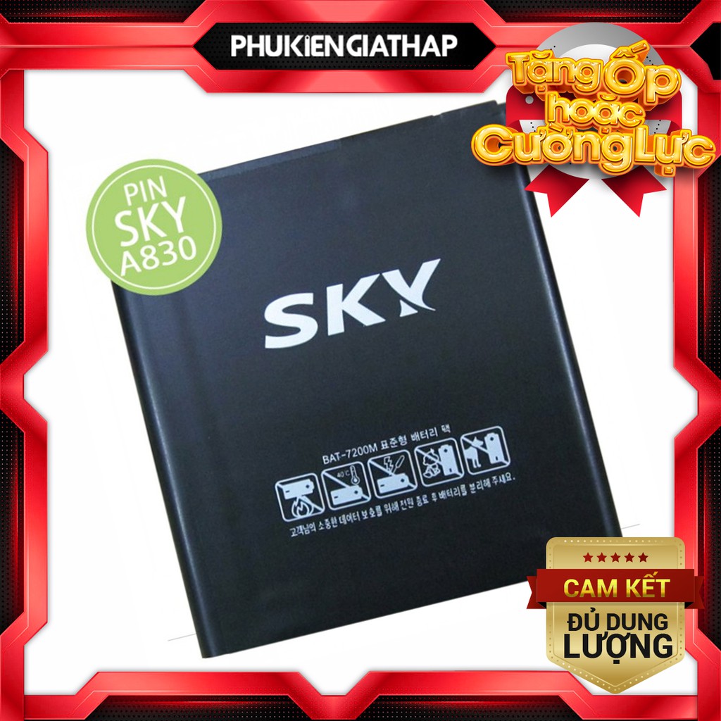 Pin Zin cho Sky A830 A830L (BAT-7200M) - 1950mAh