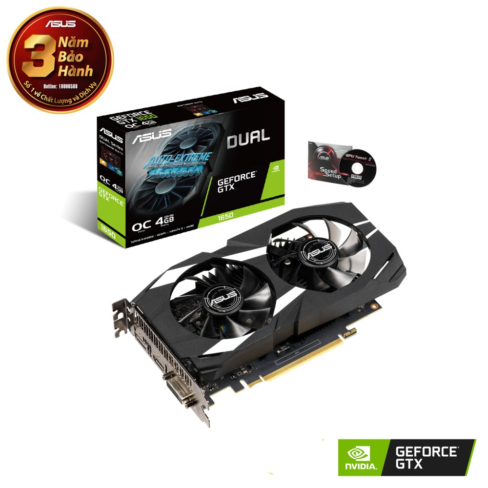 Card màn hình ASUS Dual GeForce® GTX 1650 4GB GDDR5