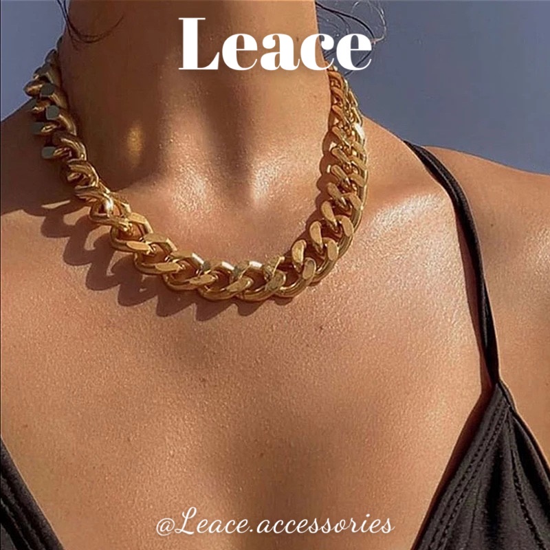 Dây chuyền, vòng cổ hợp kim xích bản to thời trang cá tính NL006 Leace.accessories