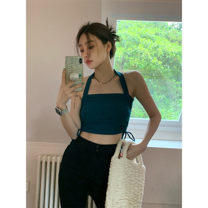 Áo Cổ Yếm Dây Rút Ôm Dáng Ngọt Ngào Và Gợi Cảm Cho Nữ