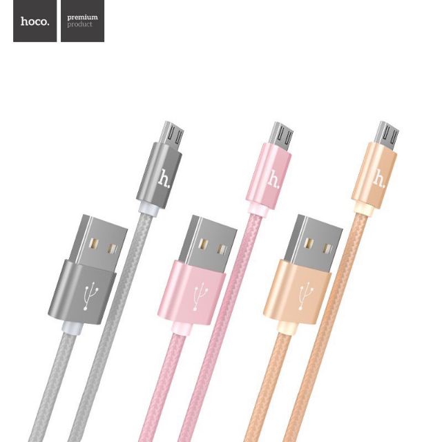 Cáp Sạc Hoco X2 - Dây Dù -1M - Cáp Androi-Lighting-TypeC Chính Hãng