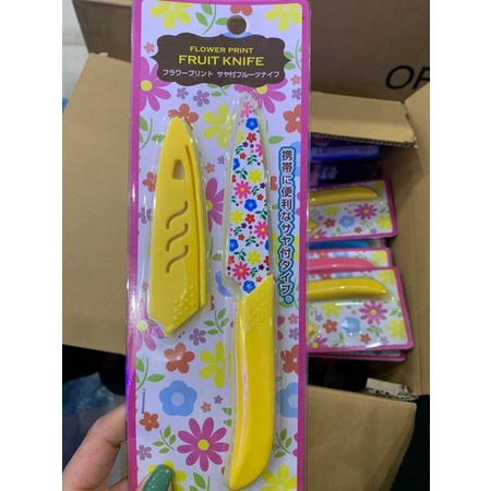 [Hàng Nhật] Dao gọt hoa quả hình hoa Flower Print Fruit - Dao gọt nhỏ tiện dụng trong gia đình