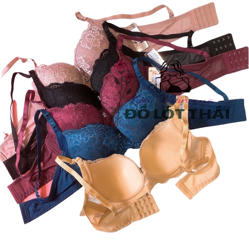 Áo lót nữ không đệm big size, áo kéo ngực ren có gọng bản to Thái Lan Sister hood 719