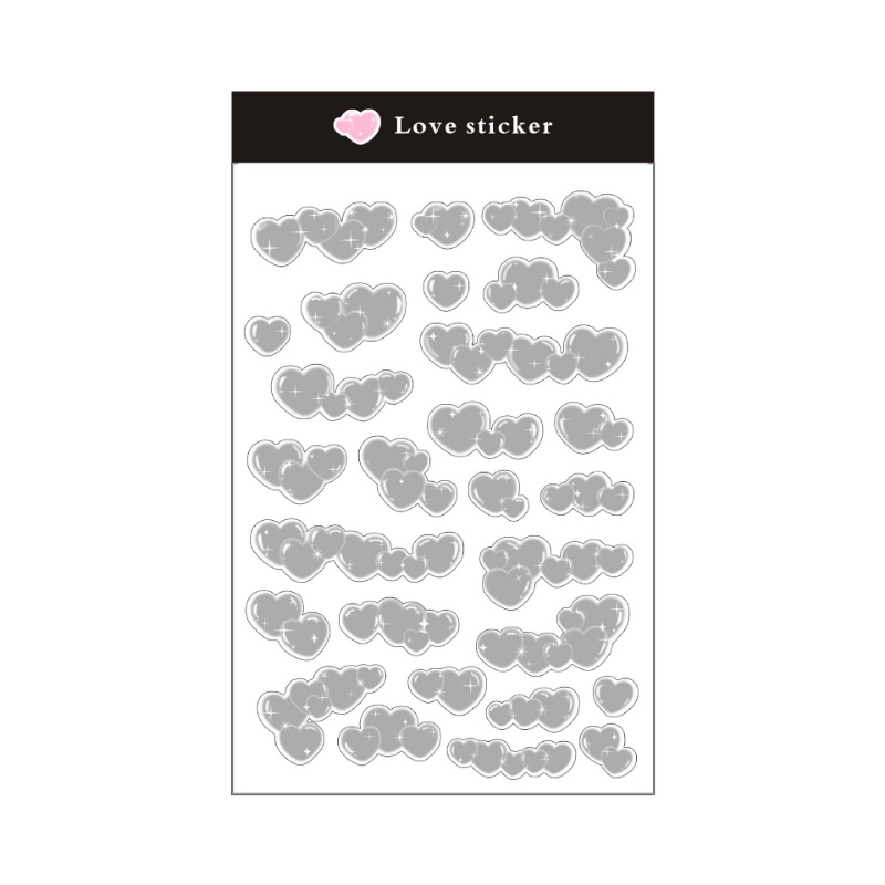 Hình dán hoạt hình bong bóng lấp lánh bằng PVC chống thấm nước