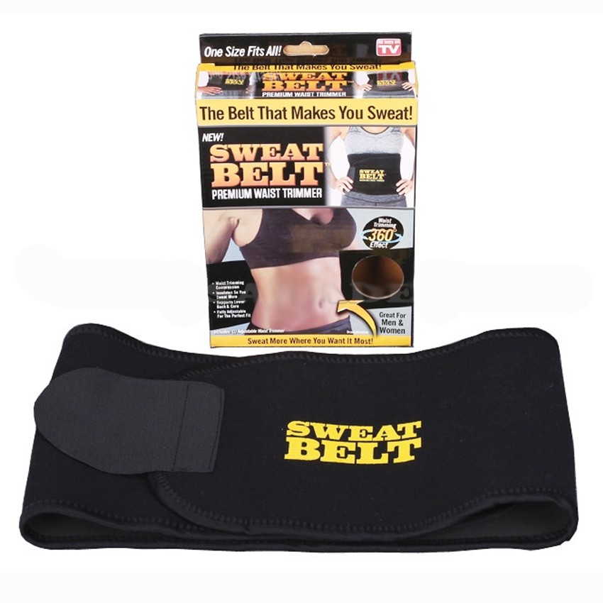 ✔️✔️ Đai quấn nóng giảm mỡ bụng SWEAT BELT (Đen)