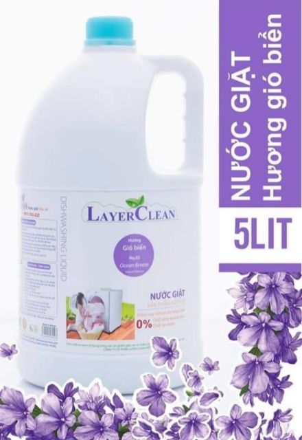 Nước giặt hữu cơ Layer Clean hương Gió biển 5L