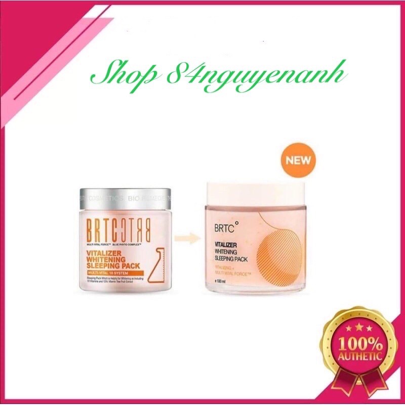 Kem ngủ Căng Trắng Da BRTC Vitalizer Whitening Sleeping Mask