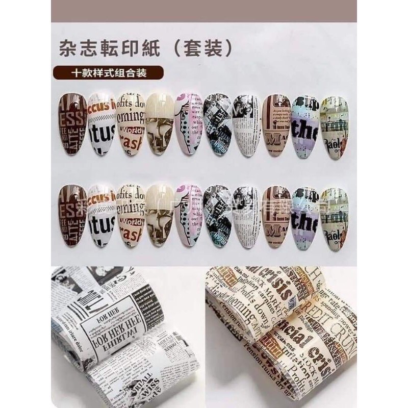 Foi logo, báo chí, hoa nail