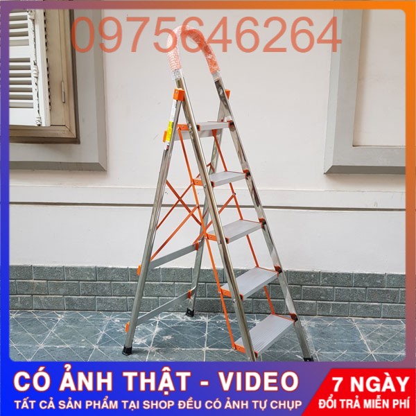 Thang Nhôm Ghế Inox 5 Bậc Ameca AMG-5IN Chất Lượng Chính Hãng