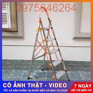 Thang nhôm ghế inox 5 bậc ameca amg-5in chất lượng chính hãng