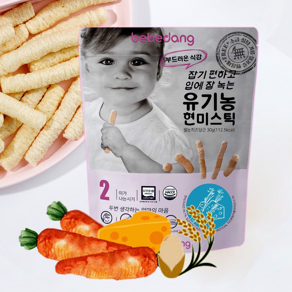 BÁNH ĂN DẶM HỮU CƠ BEBEDANG (30G ~50G) [MUA NHIỀU GIẢM GIÁ]