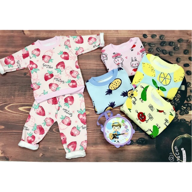 Set bộ nỉ  lông cho  bé gai