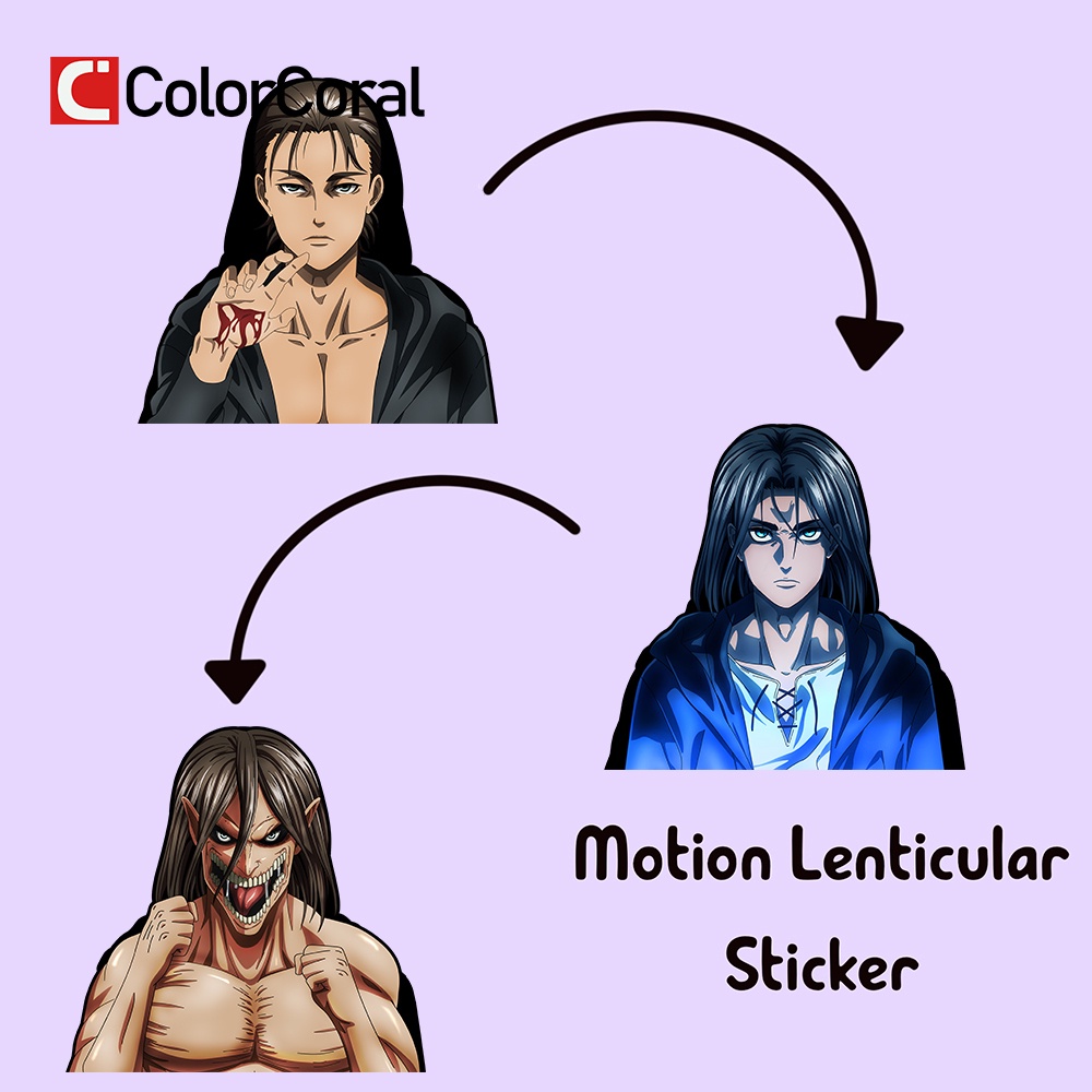 Sticker Chống Thấm Nước Họa Tiết Attack on Titan Season 4 Màu Sắc 3D