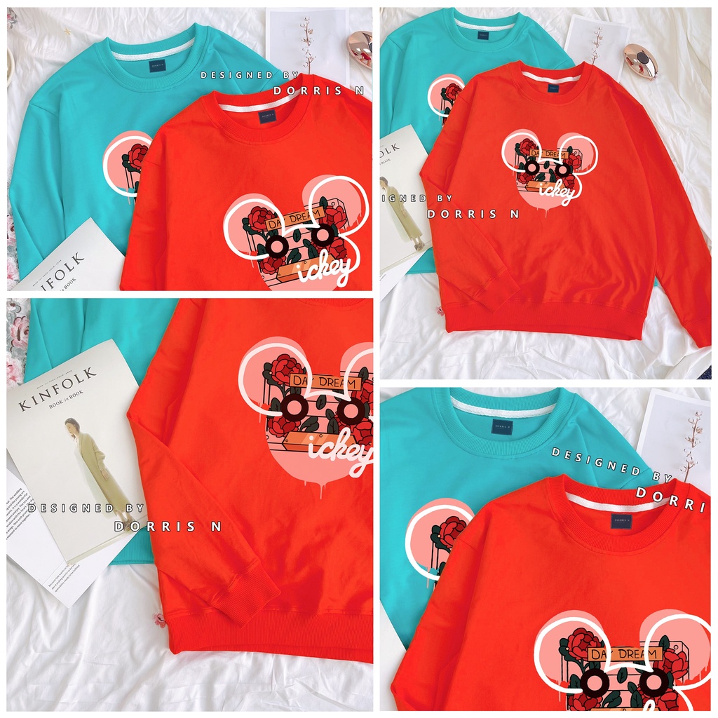 [Mã DORRT8250 giảm 250k] Áo phông thu đông MICKEY DREAM chất liệu da cá mềm mịn không xù lông thiết kế bởi DORRIS N