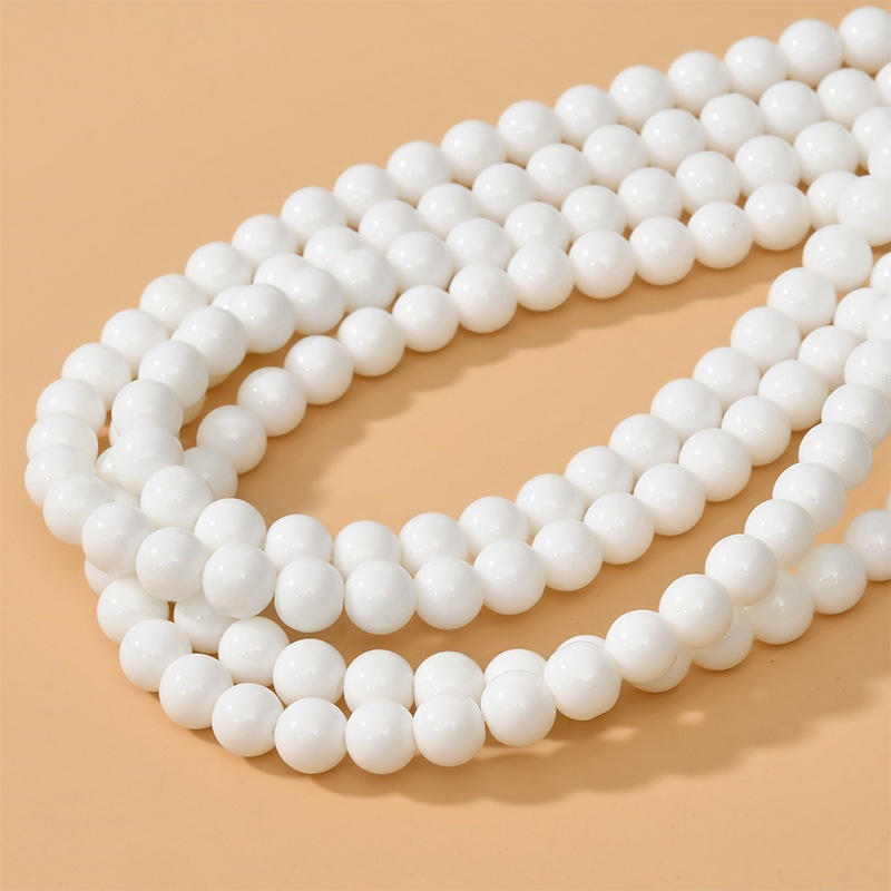 Túi 50 Hạt Đá Ngọc Bích 8mm Màu Sắc Xinh Xắn Dùng Làm Trang Sức Thủ Công