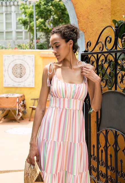 Đầm maxi 2 dây Taobao