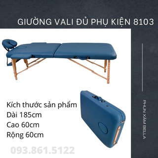 Giường vali phun xăm chân gỗ đủ phụ kiện Hi-Mec 8103