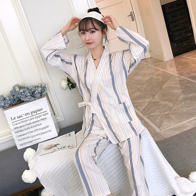 Bộ đồ ngủ mặc nhà 🎉✨🎉 FREESHIP 🎉✨🎉 mùa thu và mùa đông Kiểu dáng Kimono Nhật Bản tay dài siêu CUTE