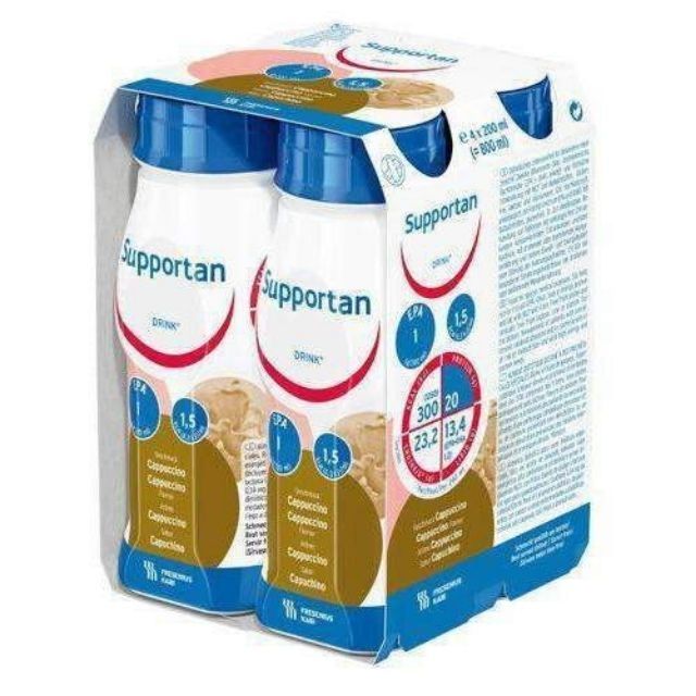 Sữa Supportan Drink Cappuccino cho Bệnh Nhân Ung Thư lốc 4 chai