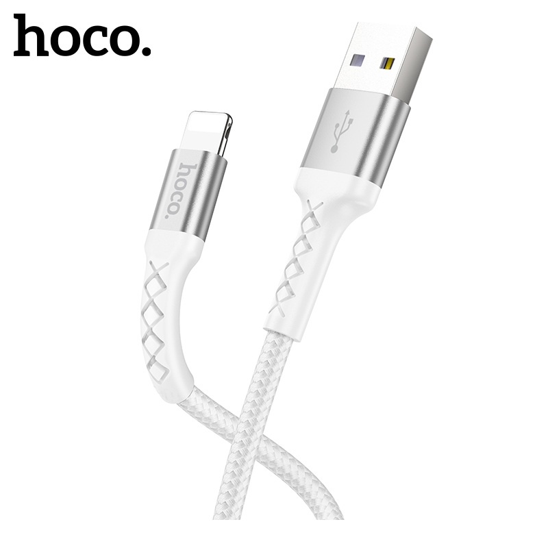 Cáp sạc Hoco DU25 chân Lightning sạc nhanh 3A hỗ trợ truyền data cho 11/12/13 dài 1M