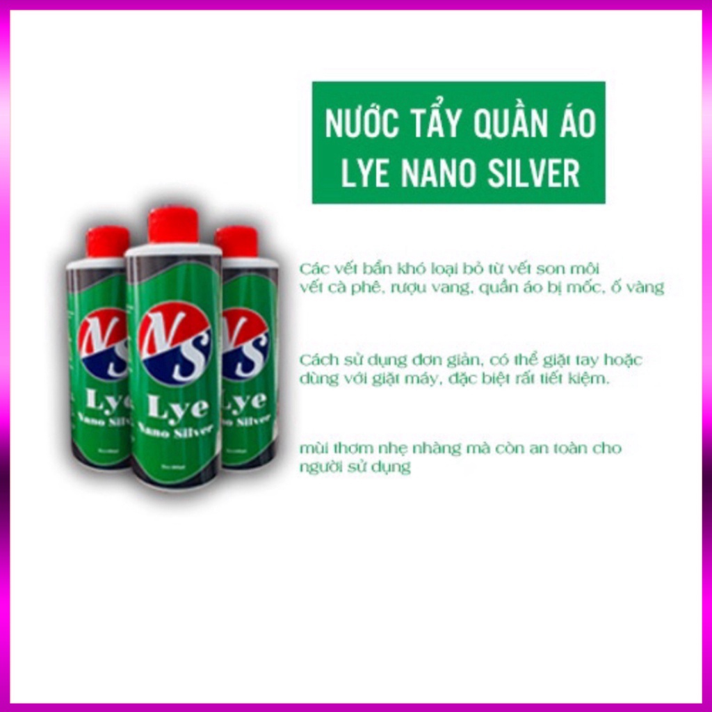 Nước tẩy trắng quần áo cao cấp Lye - Nano Sliver_ Mẹo tẩy trắng quần áo cực nhanh cảm ơn đã ủng hộ shop