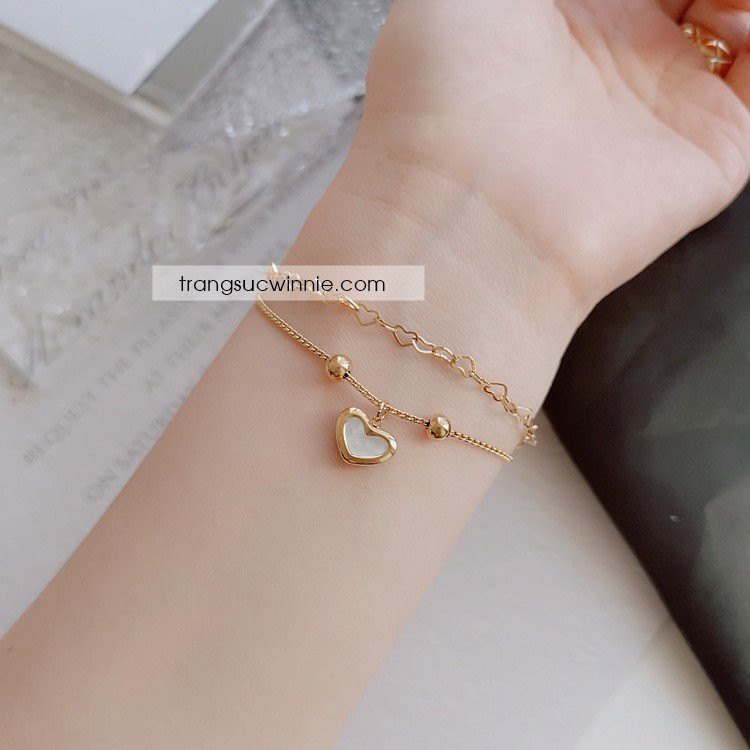 Lắc tay nữ titan Nacre heart