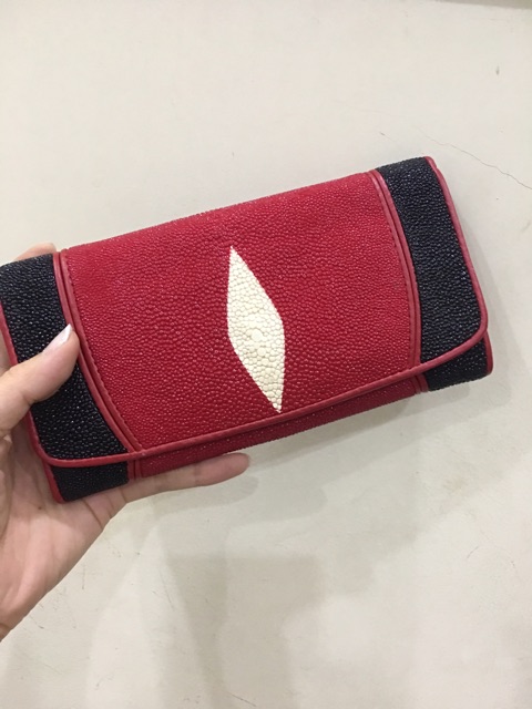 Ví da cá đuối hàng nhập Thái Lan new 100% Tặng ví đựng card bằng da bò